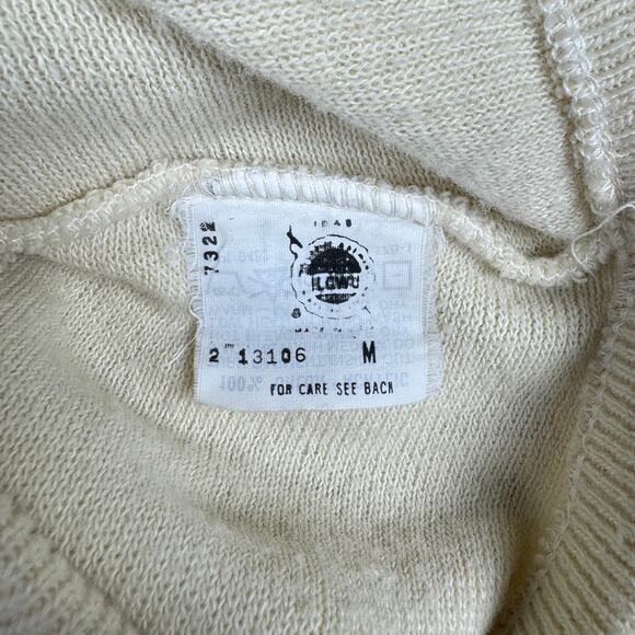 Vintage Robert Bruce Sweater Vest Men’s M Natural V-Neck 100% Orlon Acrylic‎ USA - Picture 5 of 8